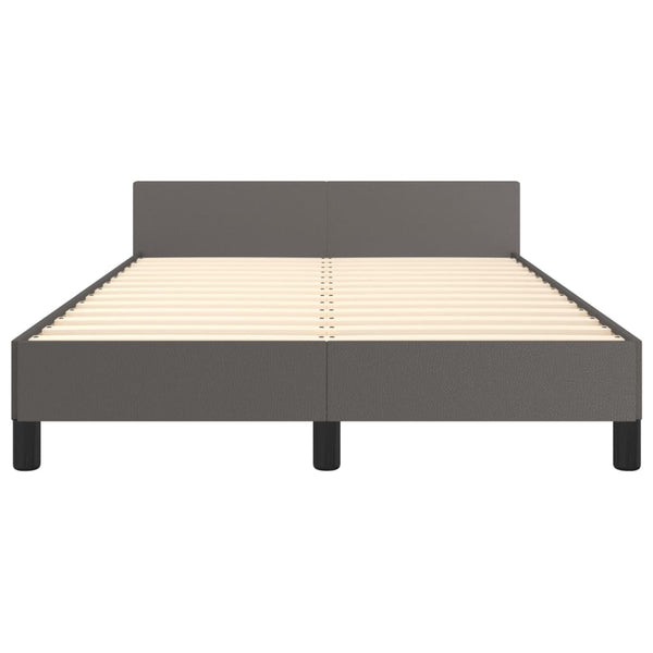 Bettgestell Grau 120x190 cm Kunstleder