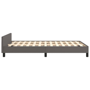 Bettgestell Grau 120x190 cm Kunstleder