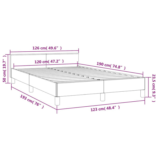 Bettgestell Cappuccino-Braun 120x190 cm