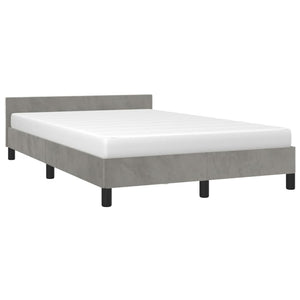 Bettgestell 120x190 cm Hellgrau Samt