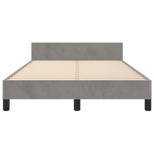 Bettgestell 120x190 cm Hellgrau Samt