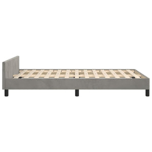 Bettgestell 120x190 cm Hellgrau Samt