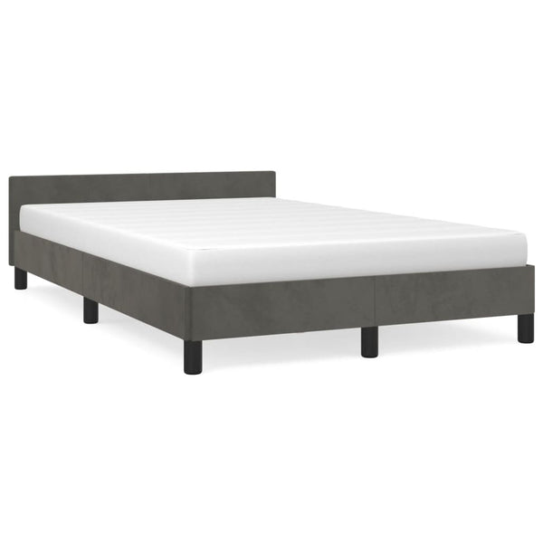 Bettgestell Dunkelgrau 120x190 cm Samt