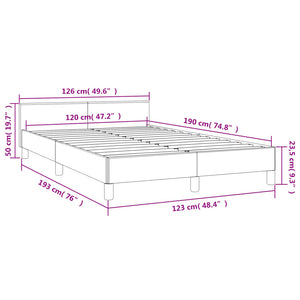 Bettgestell Dunkelgrau 120x190 cm Samt