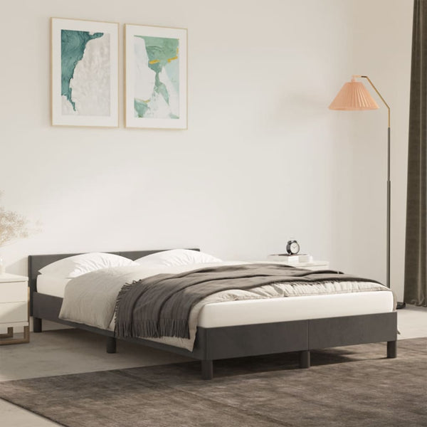 Bettgestell Dunkelgrau 120x190 cm Samt