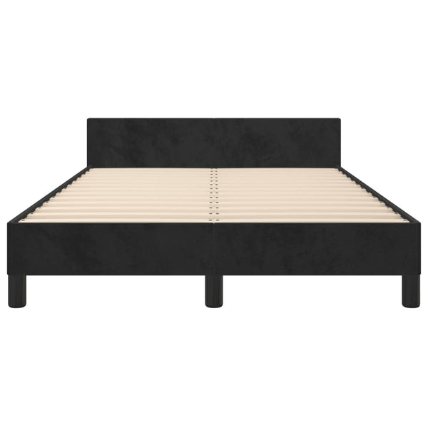 Bettgestell Schwarz Samt 120x190 cm