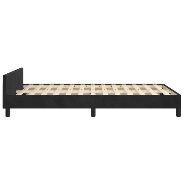 Bettgestell Schwarz Samt 120x190 cm