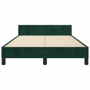 vidaXL Bed Frame without Mattress Dark Green 120x190 cm Velvet