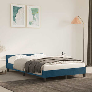 Bettgestell Dunkelblau 120x190 cm Samt
