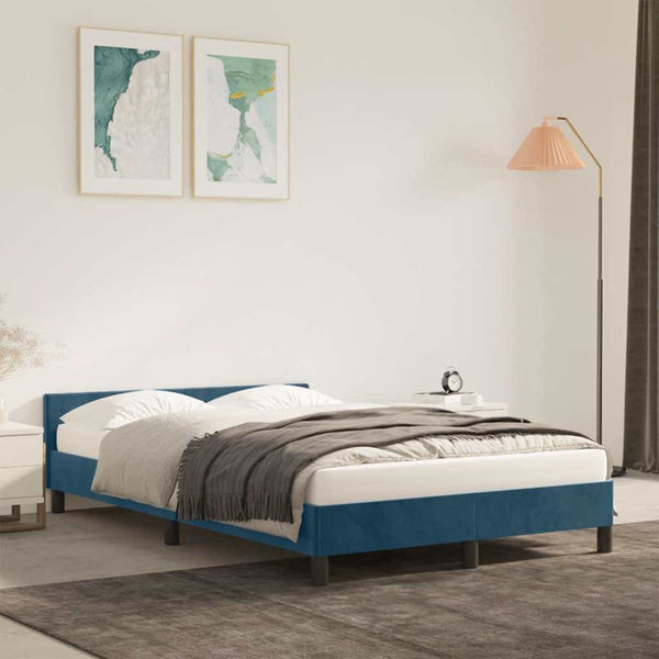 Bettgestell Dunkelblau 120x190 cm Samt