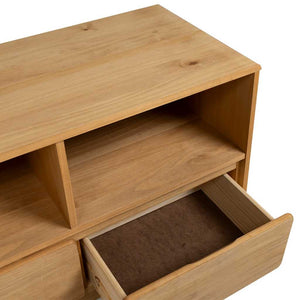 TV-Schrank Eiche Optik 99 cm Kiefer Massivholz