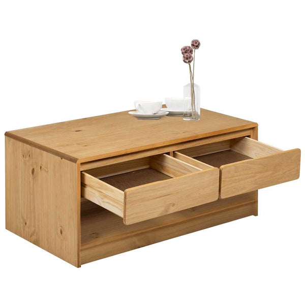 Couchtisch SAUDA Eiche Optik Kiefer Massivholz