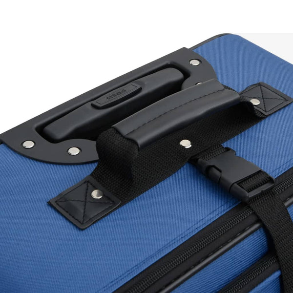 5-tlg. Reisekoffer-Set Blau Stoff