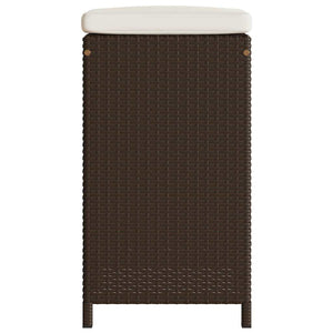 Garten Barhocker mit Kissen, 4er Set