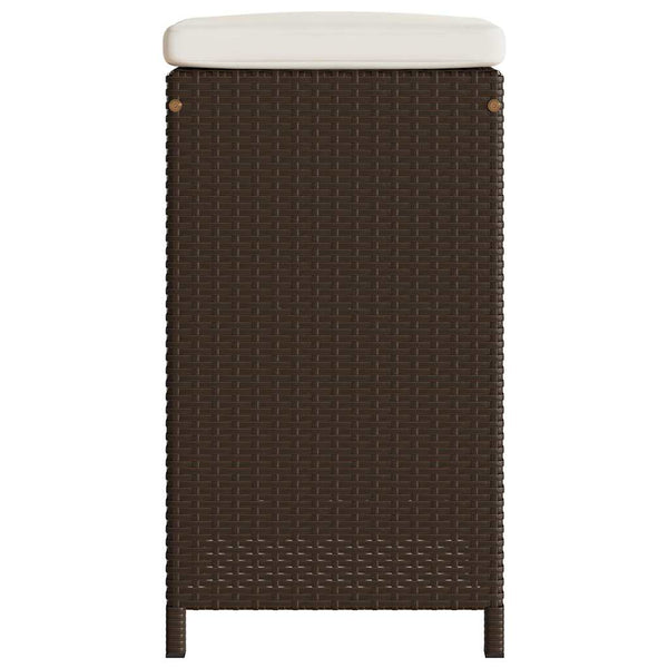 Garten Barhocker mit Kissen, 4er Set