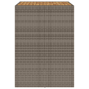 Garten Bartisch Grau Polyrattan 105x80x110 cm