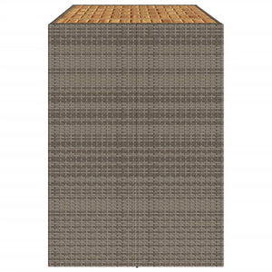 Grauer Garten-Bartisch 185 cm mit Holzplatte