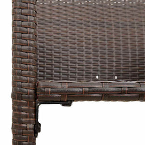 Garten Barhocker 2er Set Braun Rattan