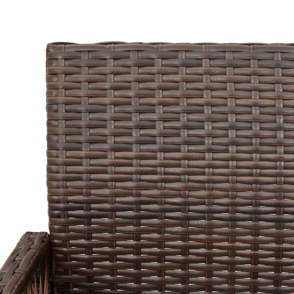 Garten Barhocker 2er Set Braun Rattan