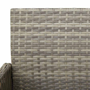 Garten Barhocker Grau Poly Rattan 2er Set
