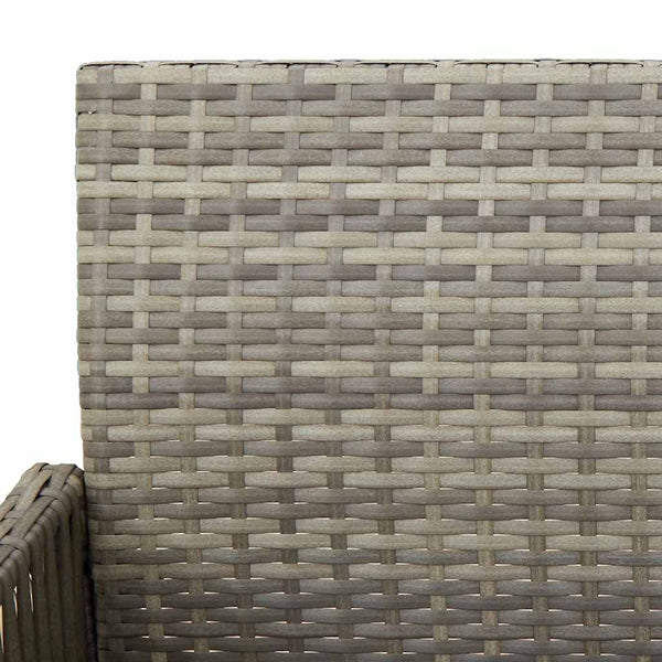 Garten Barhocker Grau Poly Rattan 2er Set