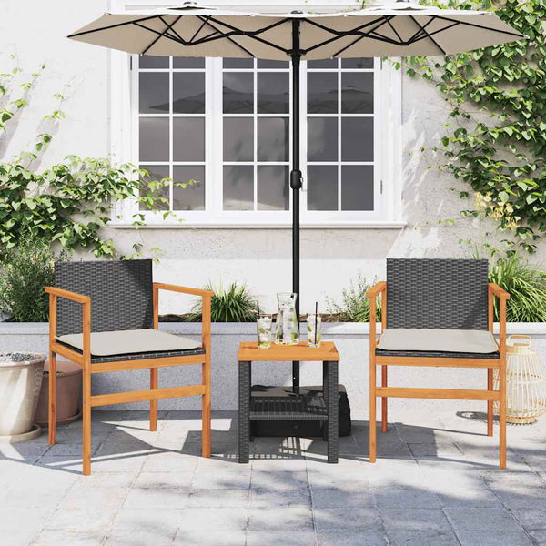 Gartenstühle mit Kissen, 2er Set