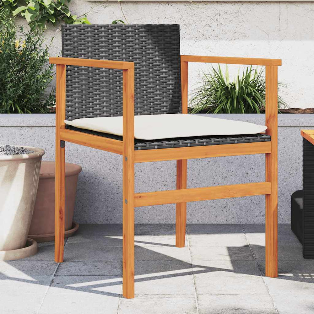 Gartenstühle mit Kissen, 2er Set