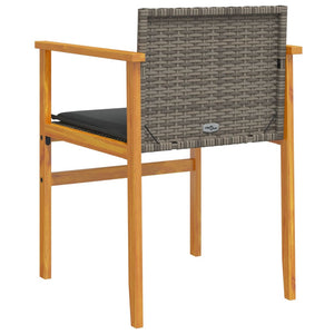 Gartenstühle mit Kissen, 2er Set