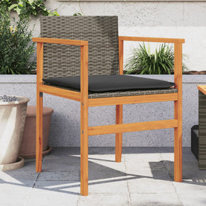 Gartenstühle mit Kissen, 2er Set