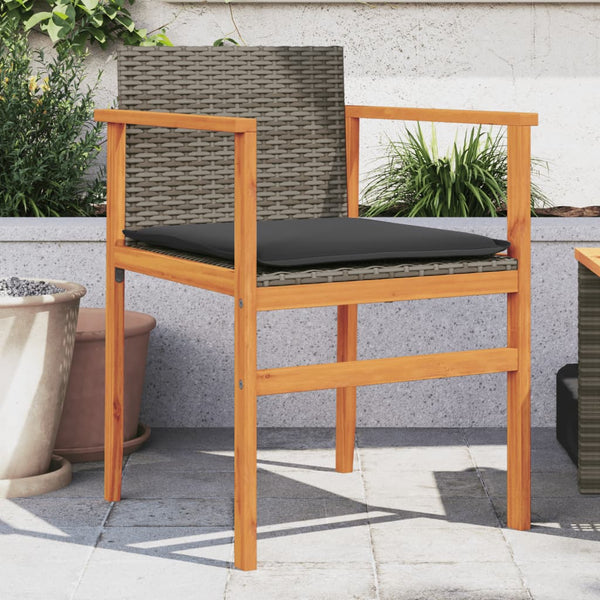 Gartenstühle mit Kissen, 2er Set