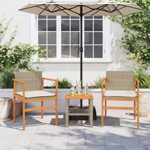 Gartenstühle mit Kissen, 2er Set, Beige