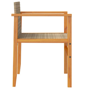 Gartenstühle mit Kissen, 2er Set, Beige
