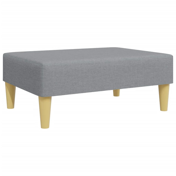 Hellgrauer Stoff Fußhocker 77x55 cm