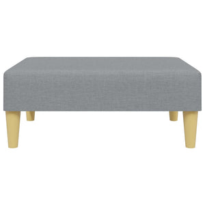 Hellgrauer Stoff Fußhocker 77x55 cm