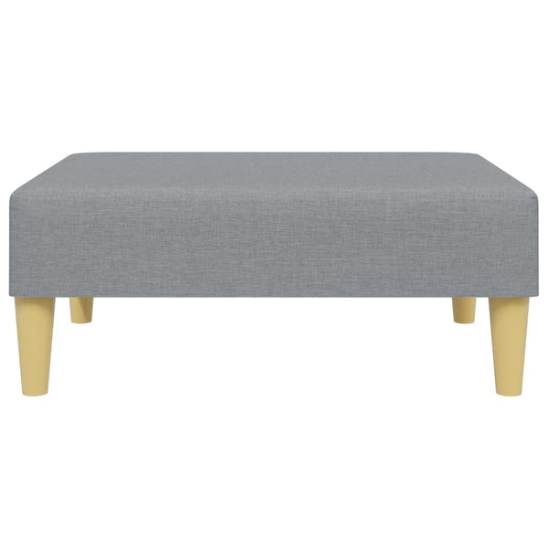 Hellgrauer Stoff Fußhocker 77x55 cm