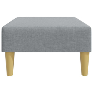 Hellgrauer Stoff Fußhocker 77x55 cm