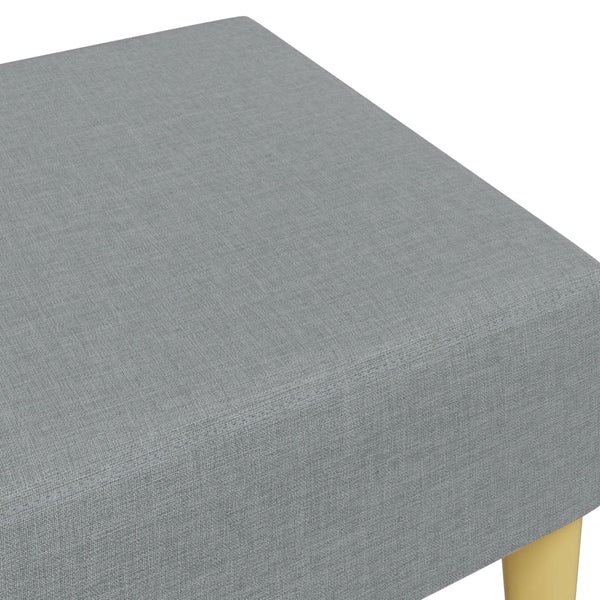 Hellgrauer Stoff Fußhocker 77x55 cm