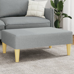 Hellgrauer Stoff Fußhocker 77x55 cm
