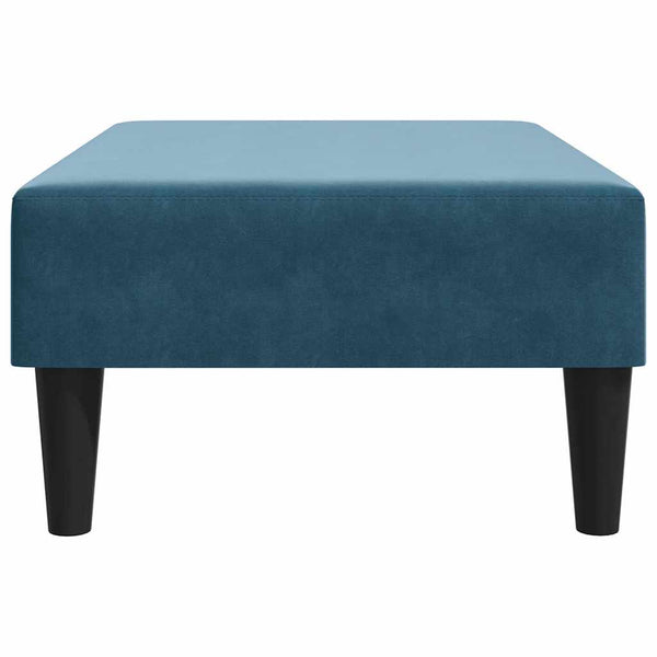Blauer Samt Fußhocker 77x55x31 cm