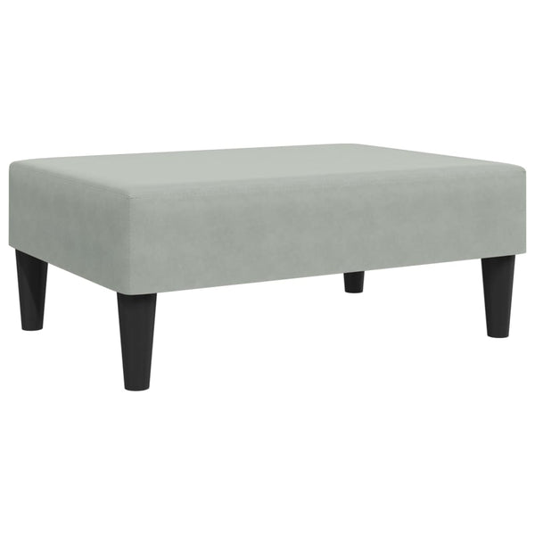vidaXL Pouf gris clair 77x55x31 cm velours