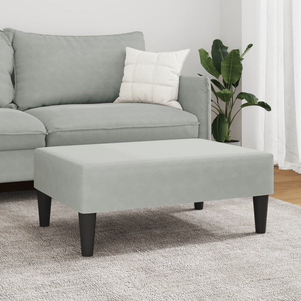 vidaXL Pouf gris clair 77x55x31 cm velours