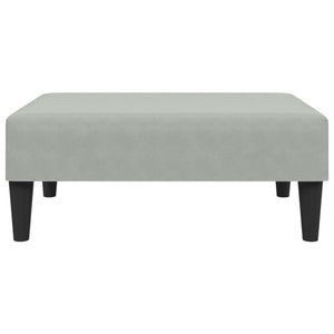 vidaXL Pouf gris clair 77x55x31 cm velours