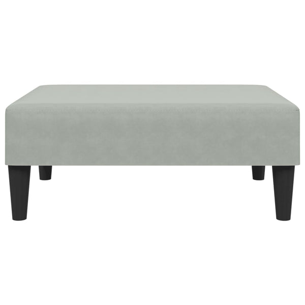 vidaXL Pouf gris clair 77x55x31 cm velours