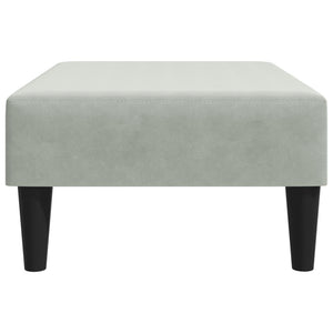vidaXL Pouf gris clair 77x55x31 cm velours