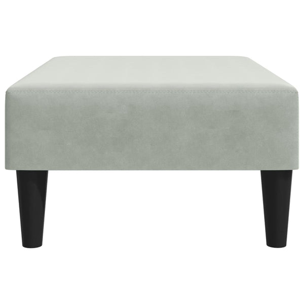 vidaXL Pouf gris clair 77x55x31 cm velours