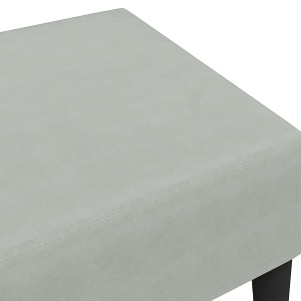 vidaXL Pouf gris clair 77x55x31 cm velours