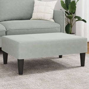 vidaXL Pouf gris clair 77x55x31 cm velours