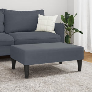 Dunkelgrauer Samt Fußhocker 77x55 cm