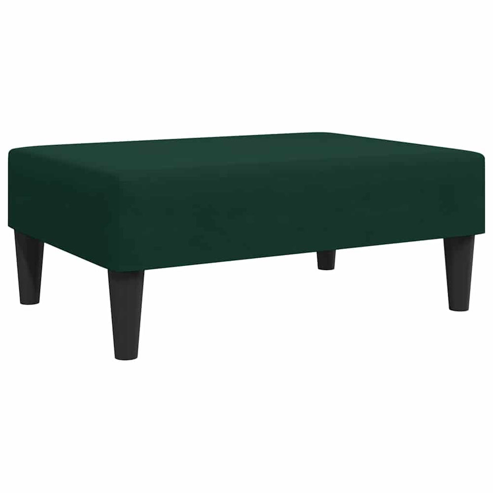 Dunkelgrüner Samt Fußhocker 77x55 cm