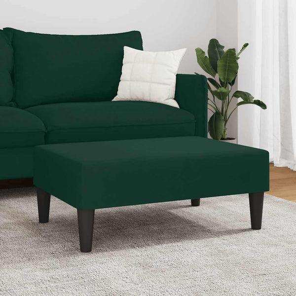 vidaXL Repose-pieds vert foncé 77x55x31 cm Velours